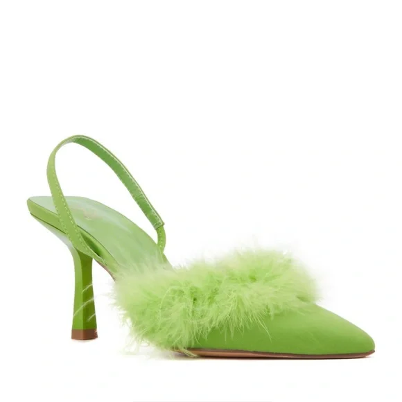 ny&c Feather-Embellished Slingback Heel - Picture 2 of 3